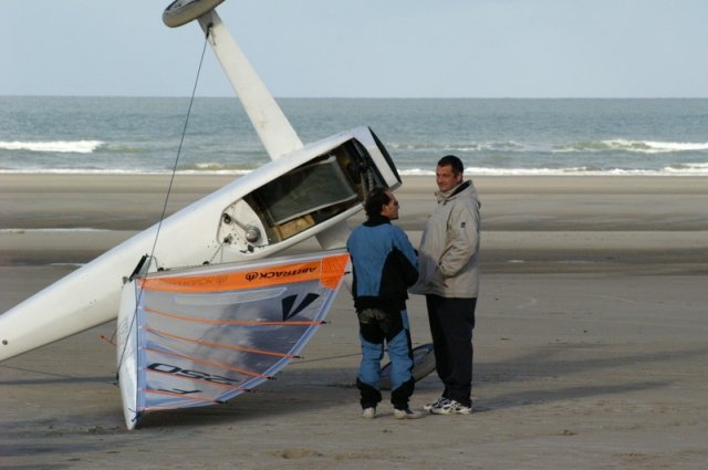 Avant une competition de char a voile